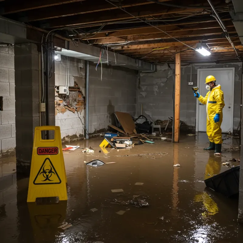 Flooded Basement Electrical Hazard in Happy Valley, OR Property